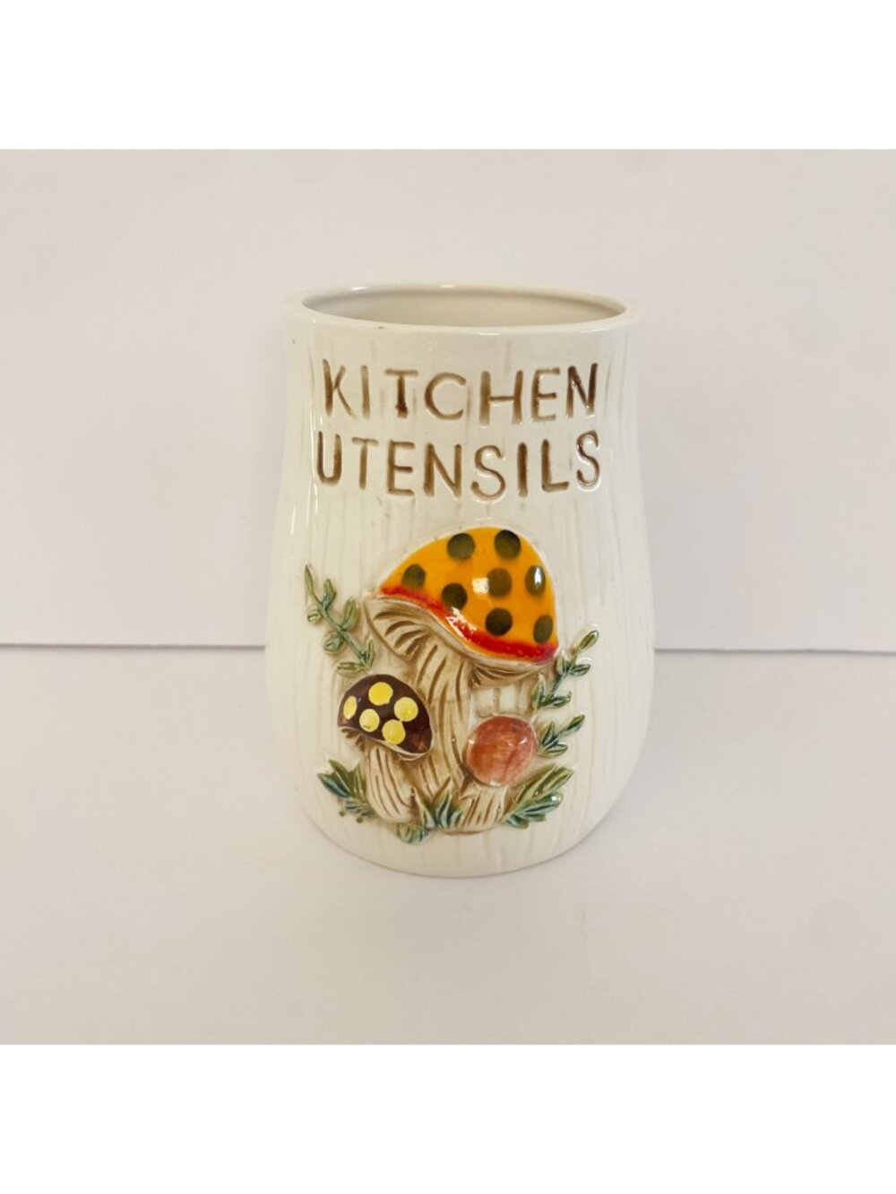 Vintage Sears, Roebuck Japan 1978 Mushroom Kitchen Utensils Holder